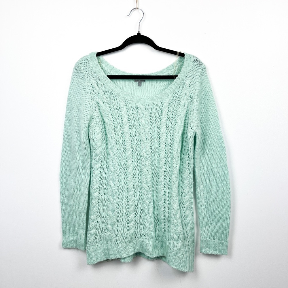 Charlotte Russe Long Sleeve Light Blue Knit Sweater
